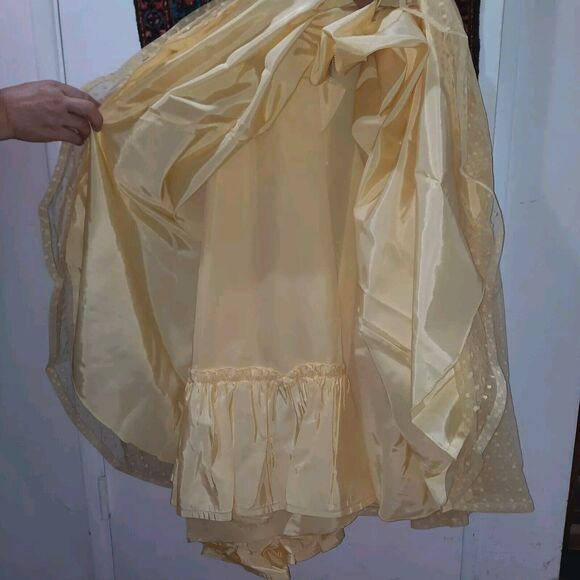 Rose Taft Vintage Couture Fashions Yellow Ball Gown Pageant Dress WORN ONCE EUC - Picture 6 of 7
